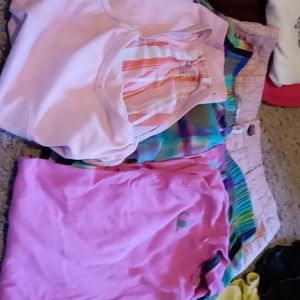 2 pair shorts 1 tee shirt 1 athletic shirt